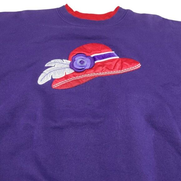 Vintage Top Stitch By Morning Sun Sweatshirt Size XL Vintage Sweater Embroidered - Picture 3 of 6